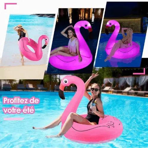 Bouée Flamant Rose Lumineuse - Boueelicorne.com