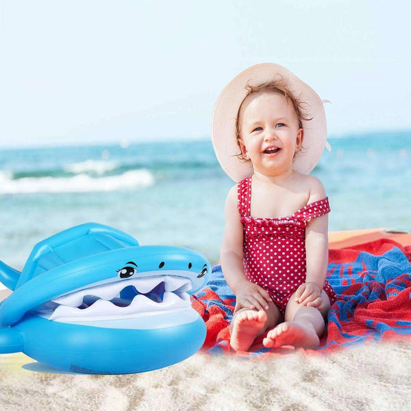 Bouée Bébé Avec Pare-Soleil Amovible - Flotteur Piscine 3 à 36 Mois - Sécurité 360°