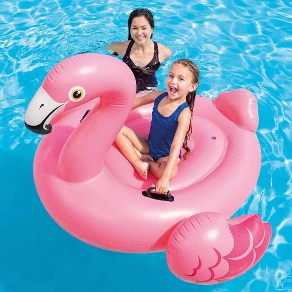 Bouée en Forme de Flamant Rose (142x137 cm) - Boueelicorne.com