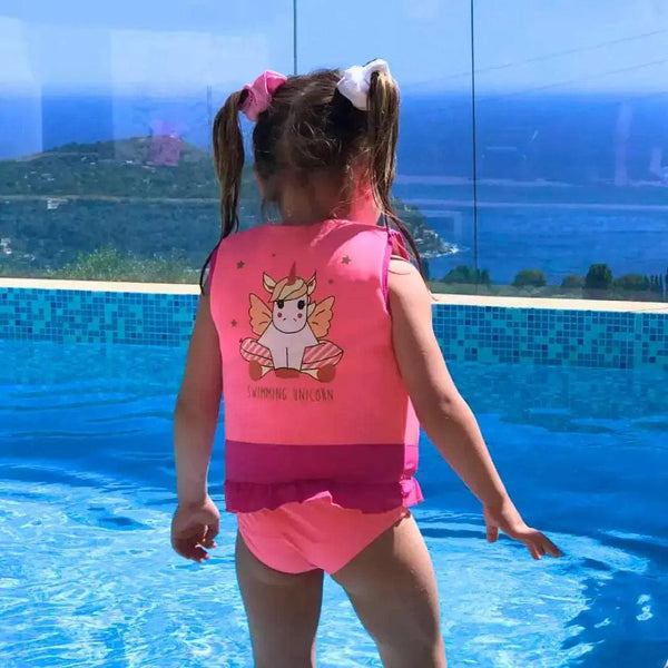 Maillot de Bain Flottant Fille : Licorne Fantaisie - Boueelicorne.com