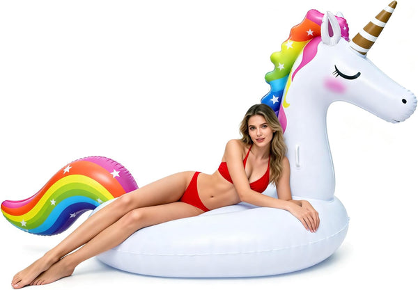Bouée Pégase Multicolore Gonflable Piscine - Bouée Licorne