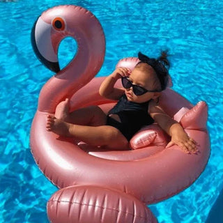 Bouée Bébé Flamant Rose Dorée - Boueelicorne.com