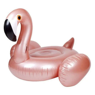 Bouée Flamant Rose Dorée Géante - Boueelicorne.com