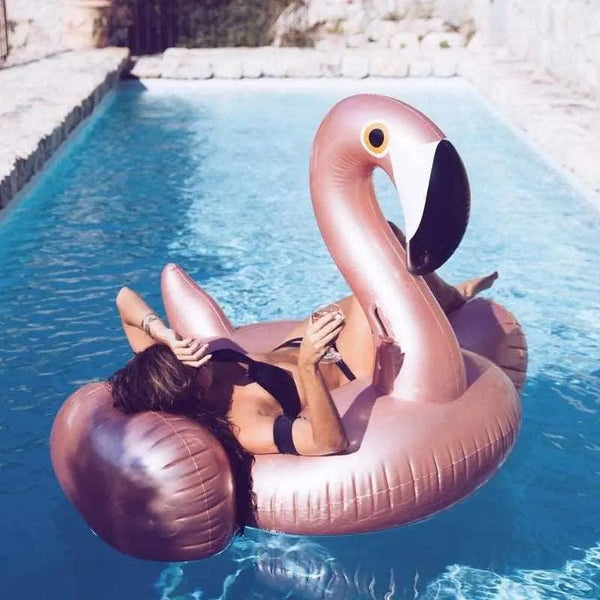 Bouée Gonflable Flamant Rose Original Cup - Dimensions : 150 X 120 X 100 Cm - PVC De Qualité Pour Piscine Ou Plage