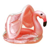 Bouée Flamant Rose Paillette avec Pare Soleil - Boueelicorne.com