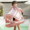 Bouée Flamant Rose Paillette avec Pare Soleil - Boueelicorne.com