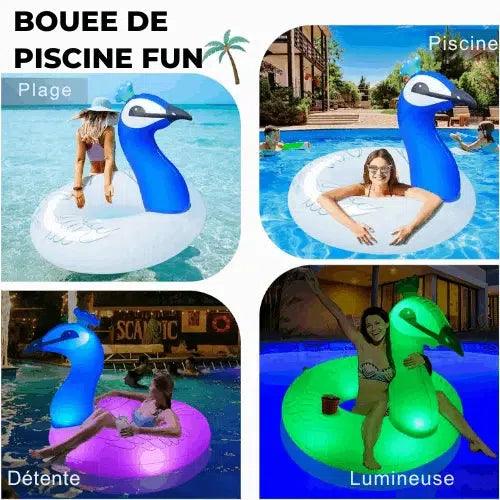 Bouée Paon Lumineuse - Boueelicorne.com