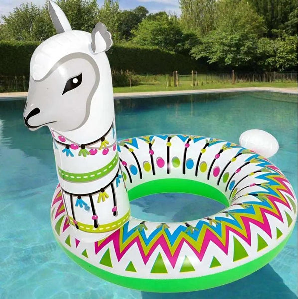 Bouée Piscine Lama Multicolore - Boueelicorne.com