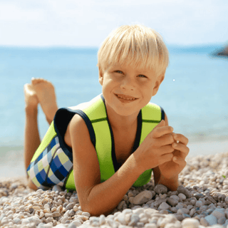 Gilet de Natation Enfant Vert - Flotteurs Amovibles