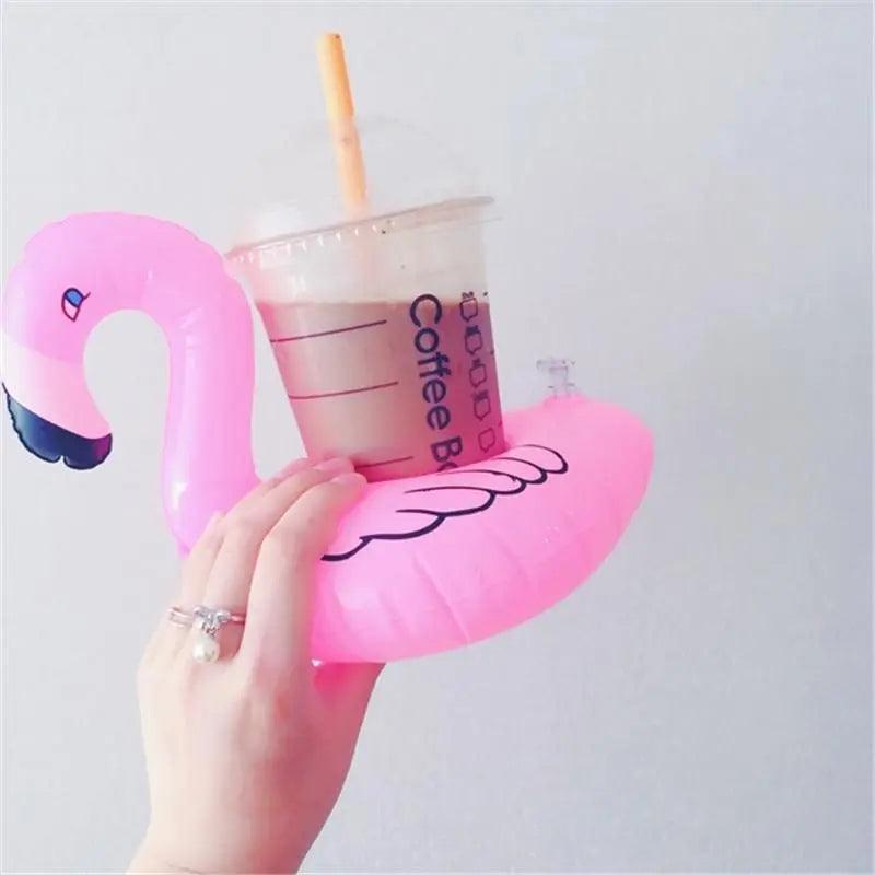 Lot de 12 flotteurs gonflables en forme de flamant rose avec 1 aiguille gonflable, porte-boissons, dessous de verre pour fête d'été à la piscine (or rose Lot de 12 flotteurs gonflables en forme de flamant rose avec 1 aiguille gonflable, porte-boissons, dessous de verre pour fête d'été à la piscine (or rose