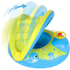 bouée bateau bébé avec parasol